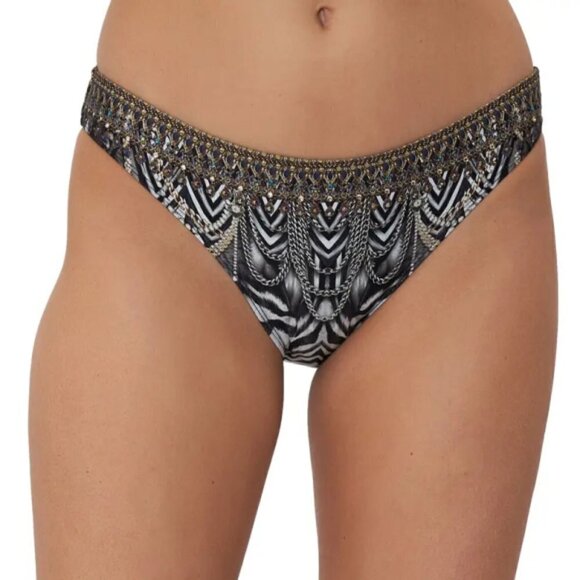 Camilla "Knight Of The Wild" Hipster Bikini Bottom, Black Multi - Picture 1 of 2